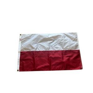 Poland Polish Flag Perma-Nyl Made in the USA Brass Grommets 2 x 3